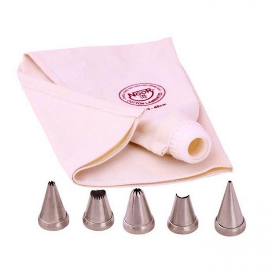 NOOR ICING BAG WITH 5 NOZZLES